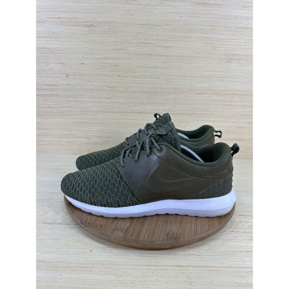 Nike Roshe NM Flyknit Premium Rough Green Athletic Shoes Mens Size 11.5